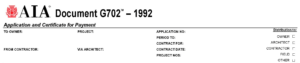 aia g702 form: project information