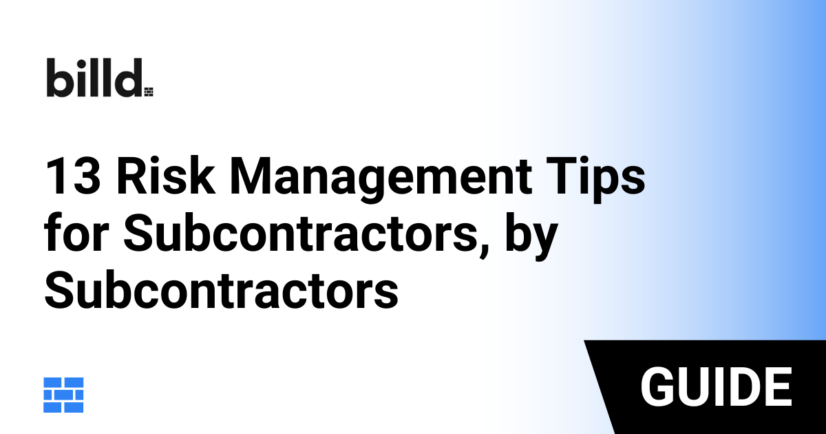 13 Construction Risk Management Tips For Subcontractors